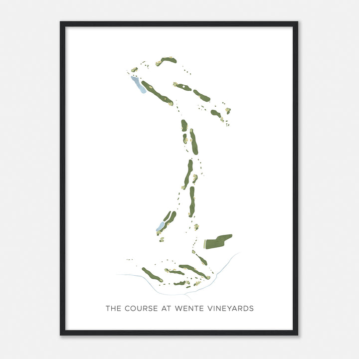 Print of The Course At Wente Vineyards Modern Map