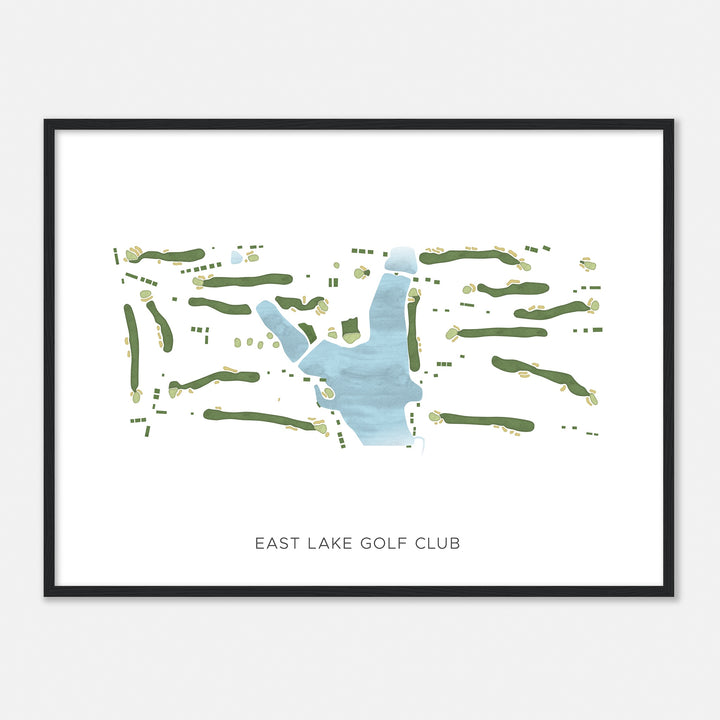 Print of East Lake Golf Club Modern Map
