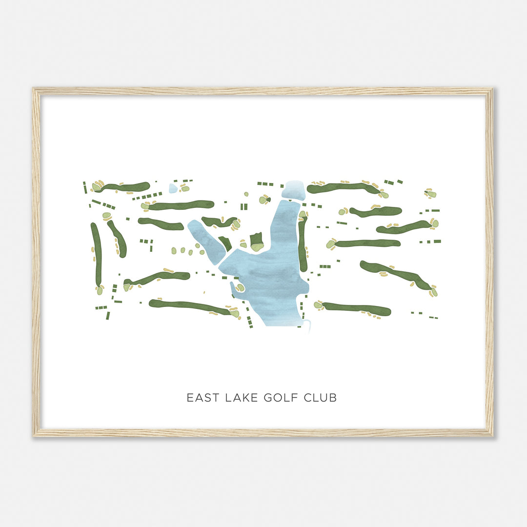 Print of East Lake Golf Club Modern Map