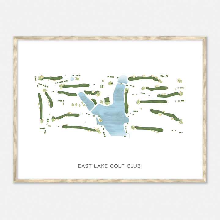 Print of East Lake Golf Club Modern Map
