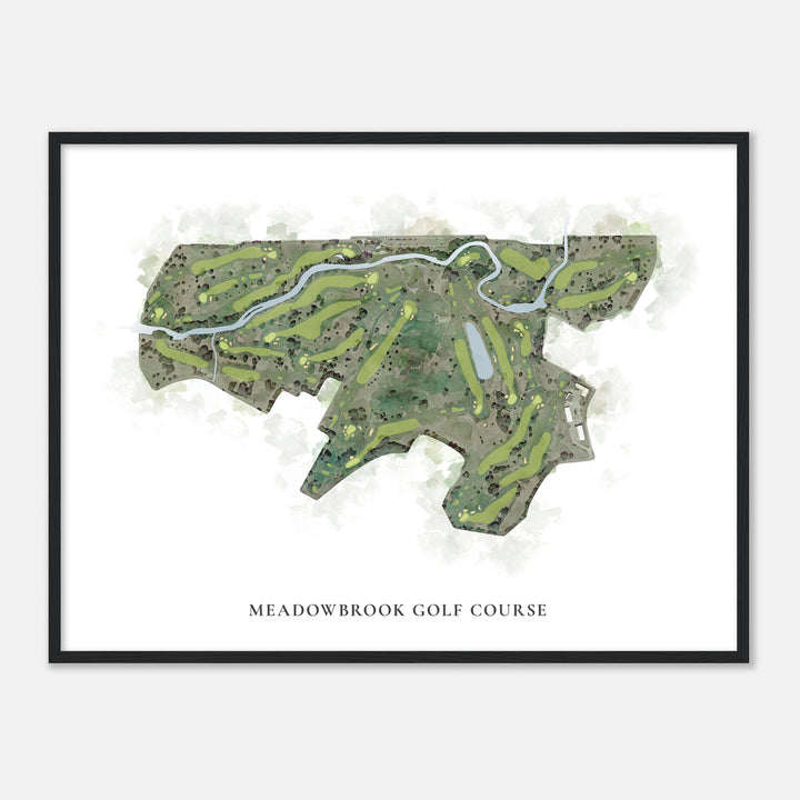 Print of Meadowbrook Golf Course Classic Map