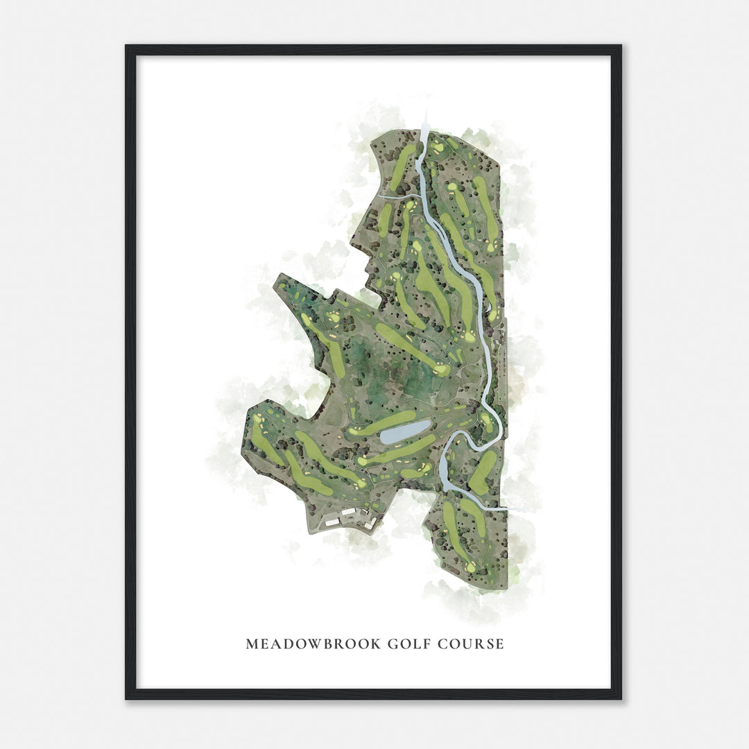 Print of Meadowbrook Golf Course Classic Map