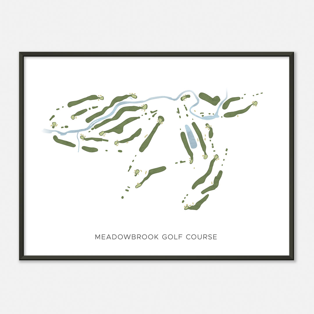 Print of Meadowbrook Golf Course Modern Map