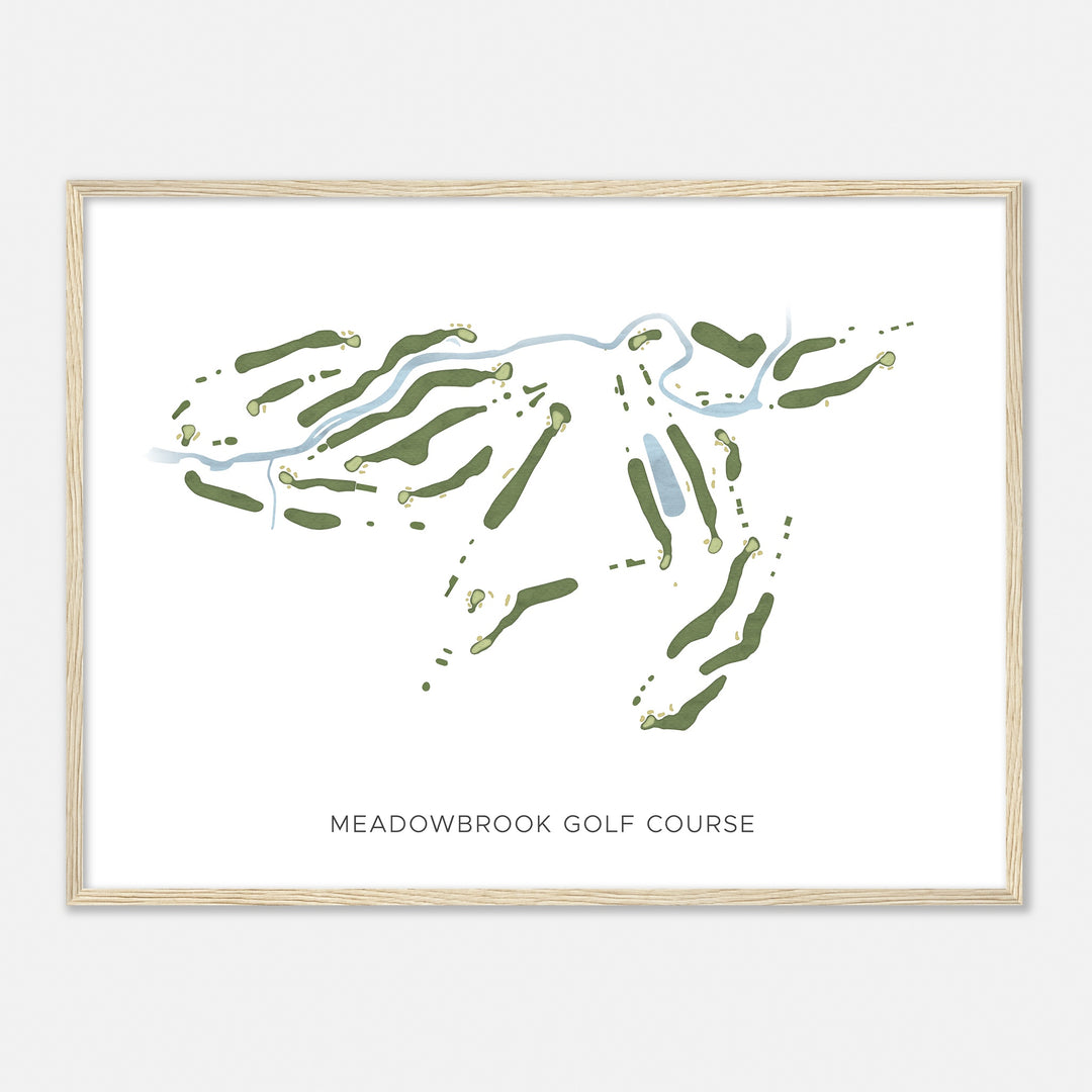 Print of Meadowbrook Golf Course Modern Map