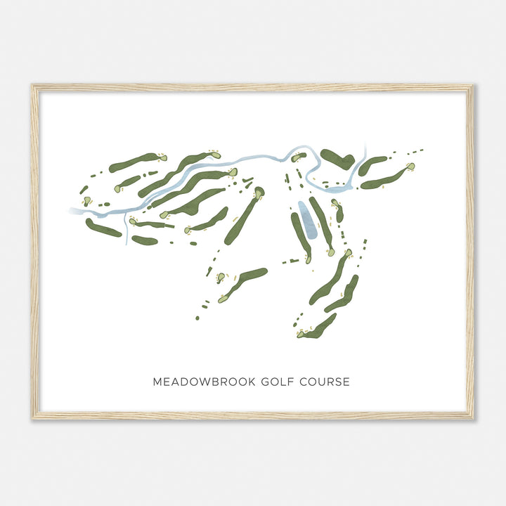 Print of Meadowbrook Golf Course Modern Map