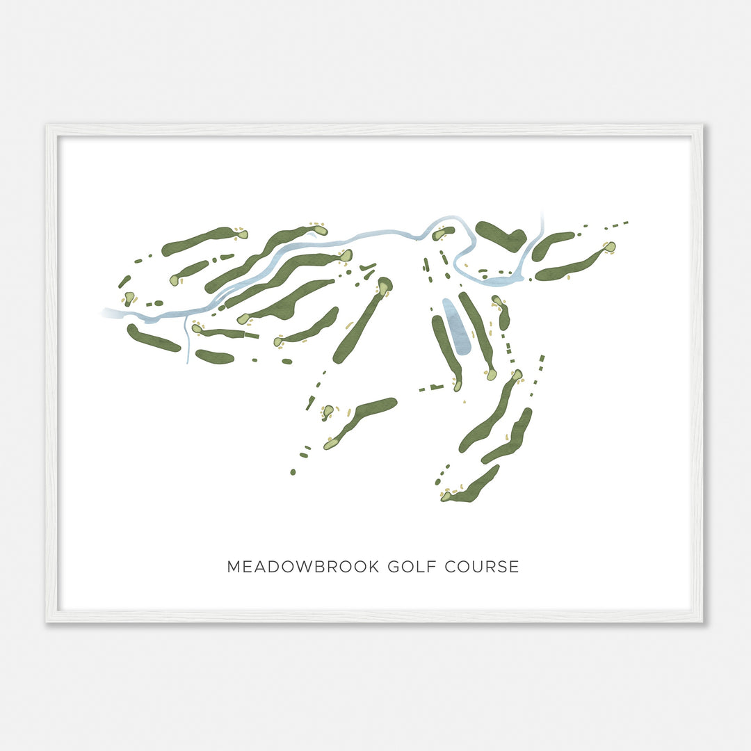 Print of Meadowbrook Golf Course Modern Map