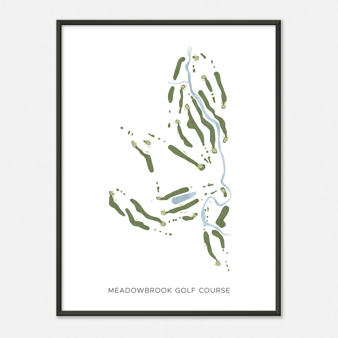 Print of Meadowbrook Golf Course Modern Map