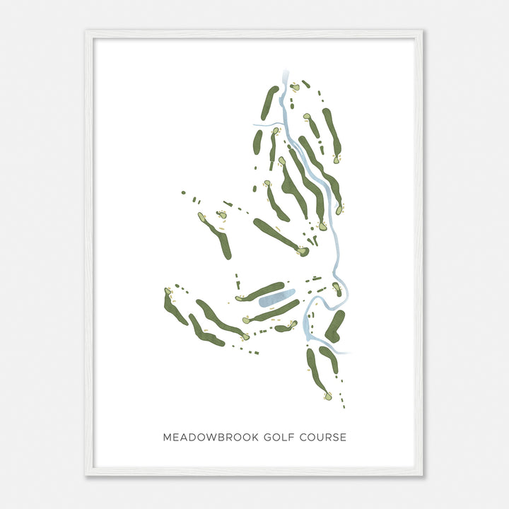 Print of Meadowbrook Golf Course Modern Map