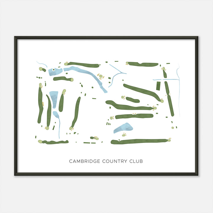 Print of Cambridge Country Club Modern Map