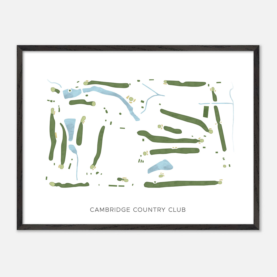 Print of Cambridge Country Club Modern Map