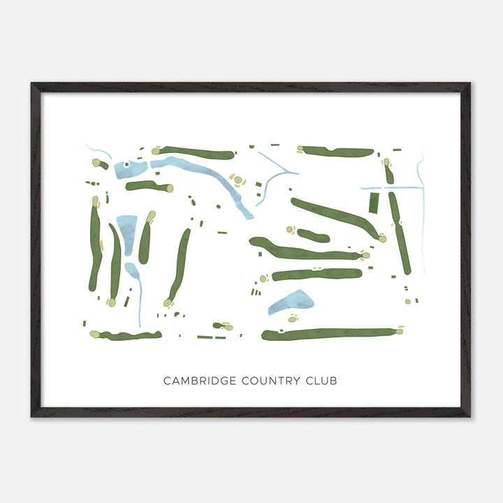 Print of Cambridge Country Club Modern Map