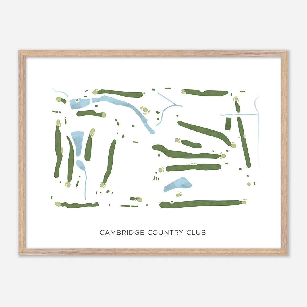 Print of Cambridge Country Club Modern Map