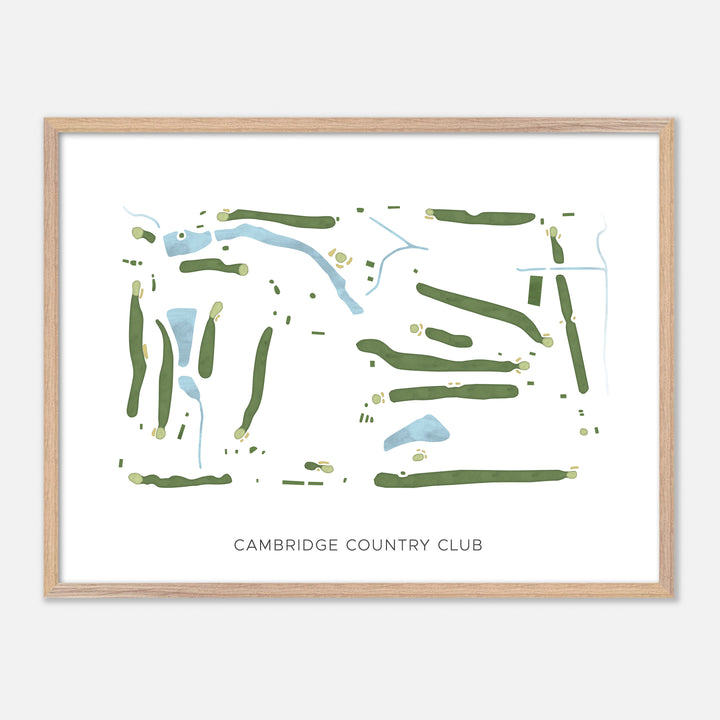 Print of Cambridge Country Club Modern Map