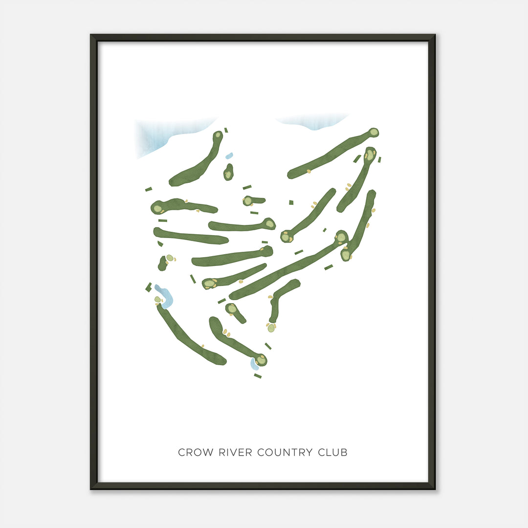 Print of Crow River Country Club Modern Map