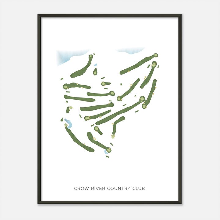 Print of Crow River Country Club Modern Map