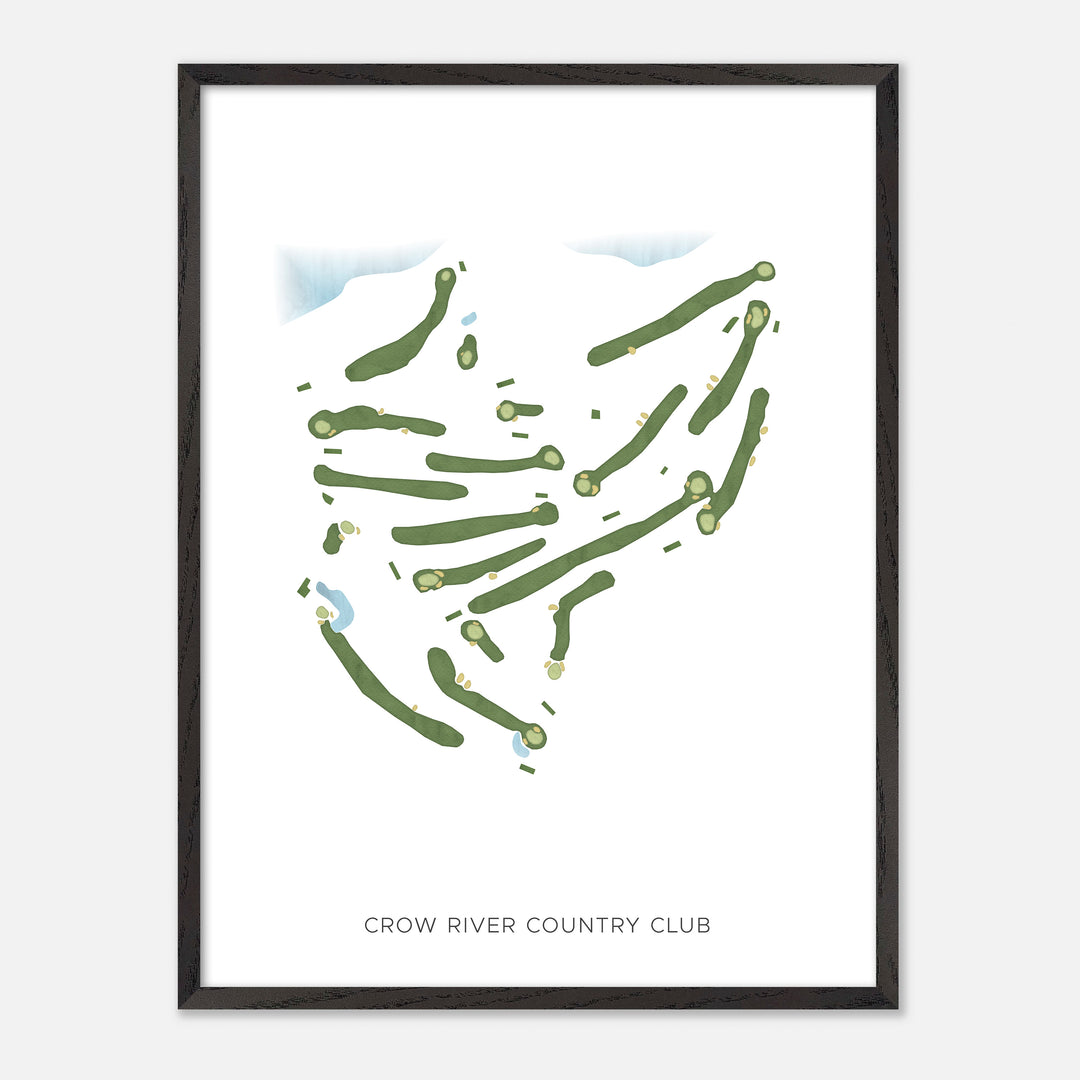 Print of Crow River Country Club Modern Map