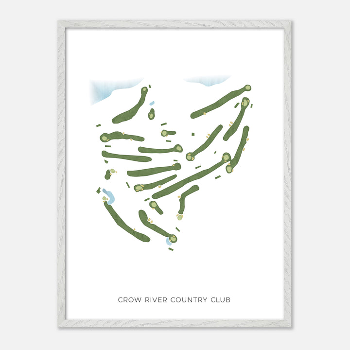 Print of Crow River Country Club Modern Map