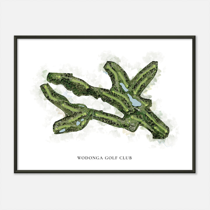 Print of Wodonga Golf Club Classic Map
