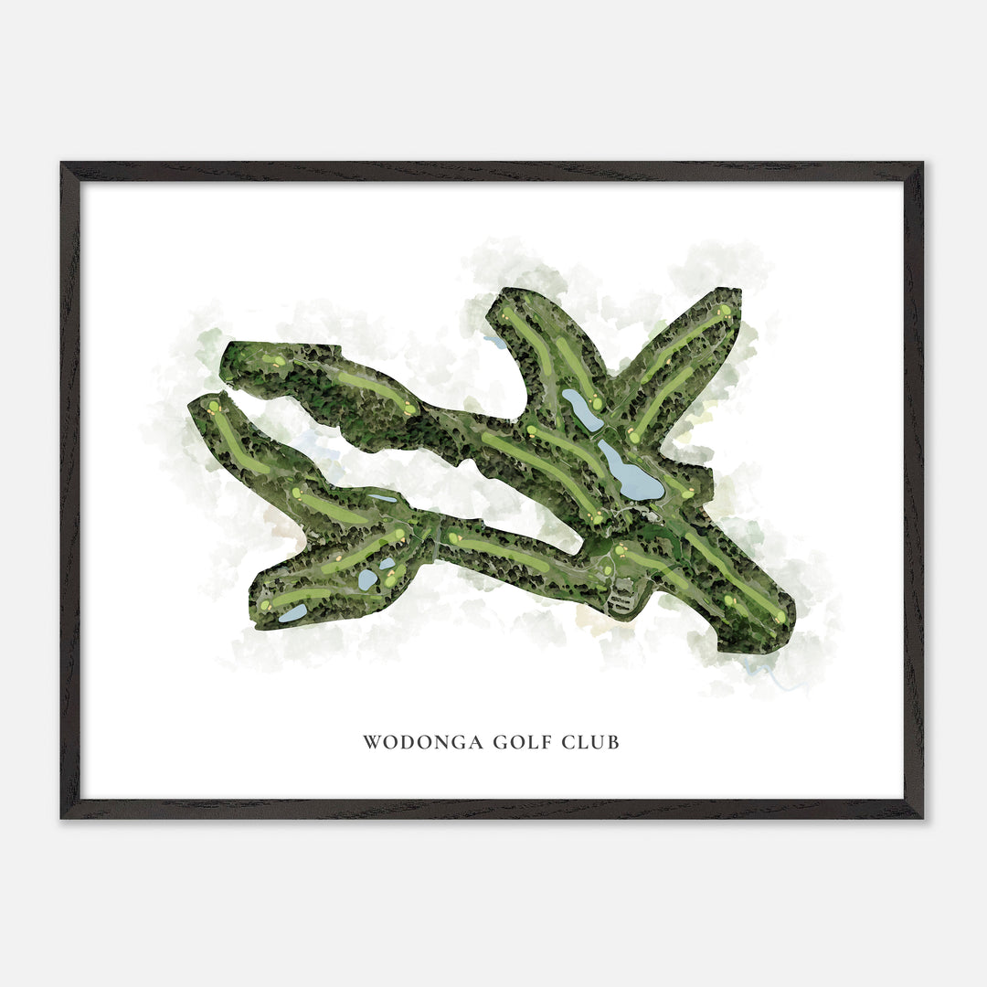Print of Wodonga Golf Club Classic Map
