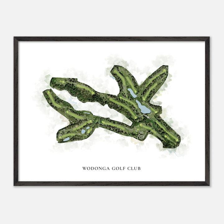 Print of Wodonga Golf Club Classic Map
