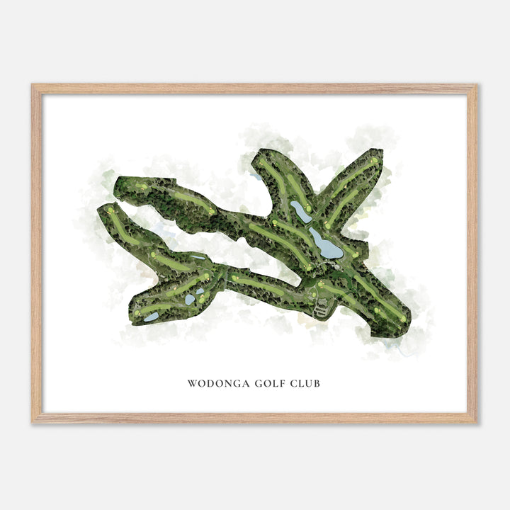 Print of Wodonga Golf Club Classic Map