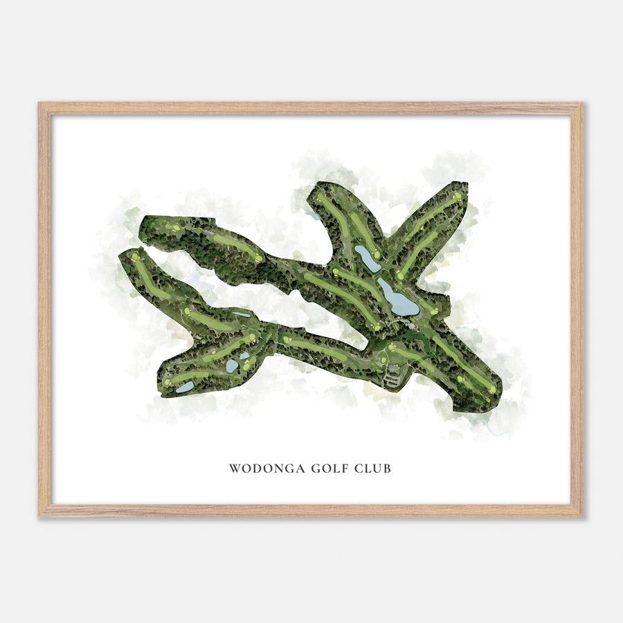Print of Wodonga Golf Club Classic Map