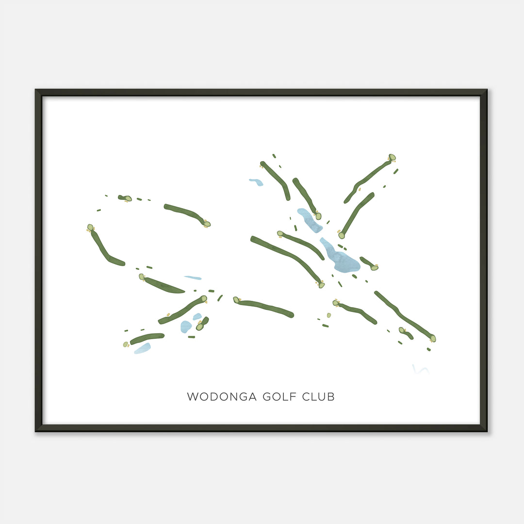 Print of Wodonga Golf Club Modern Map