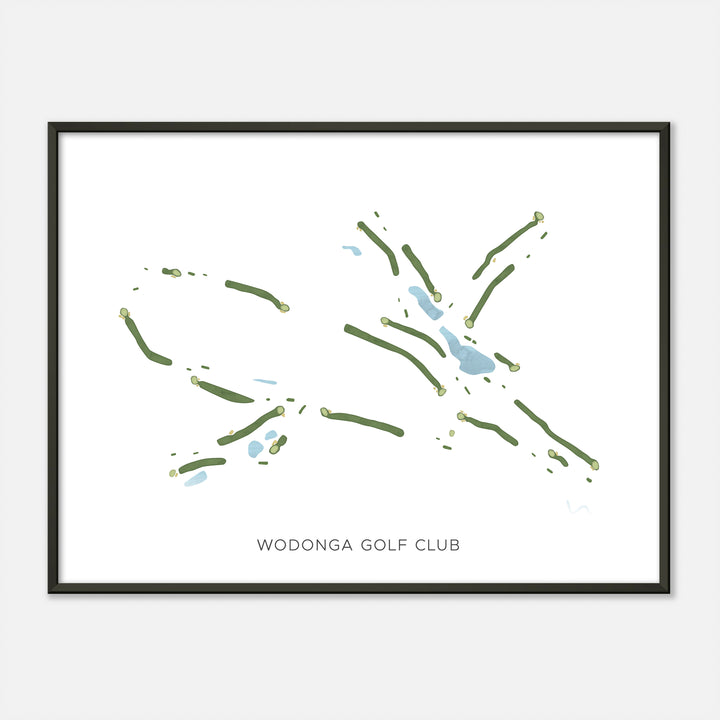 Print of Wodonga Golf Club Modern Map