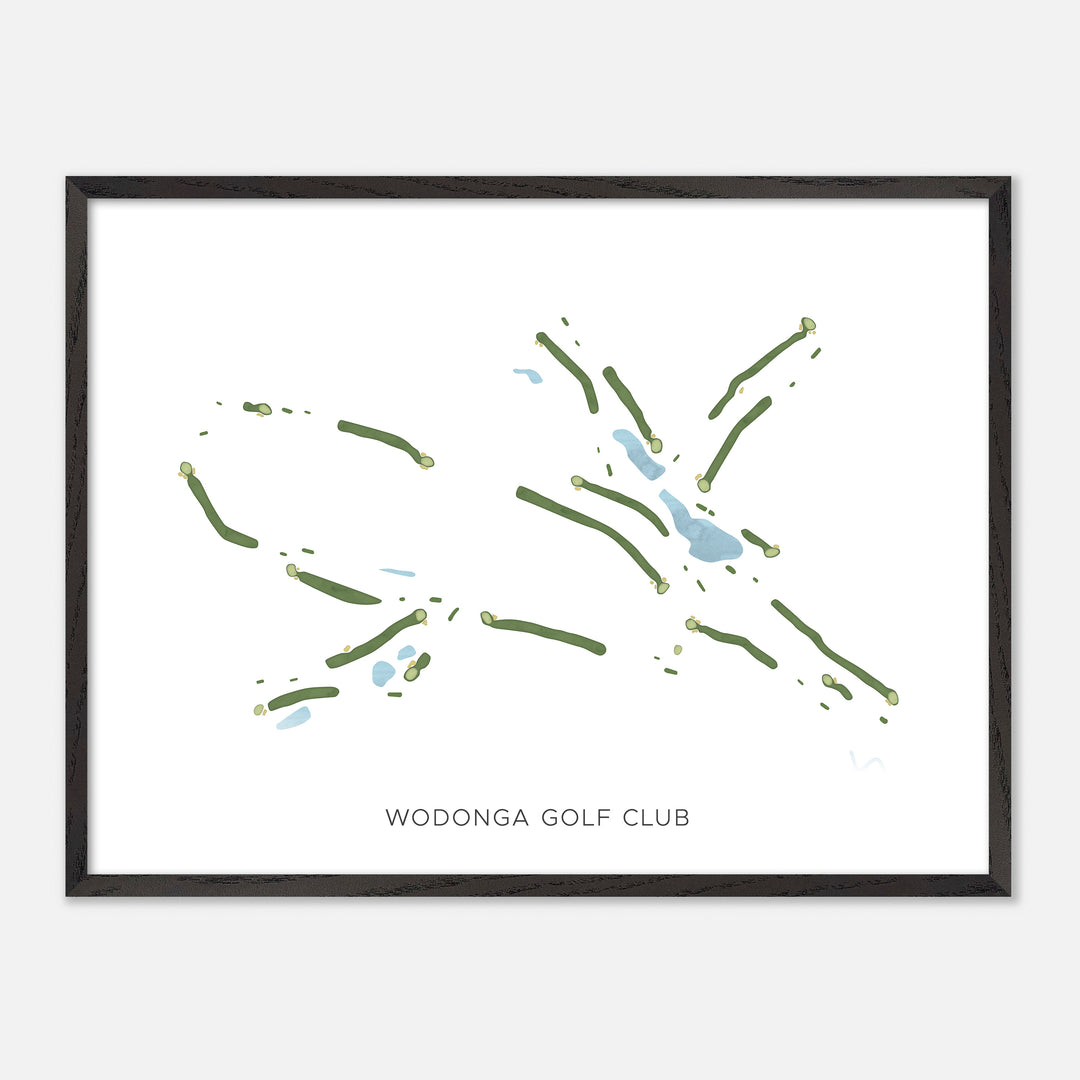 Print of Wodonga Golf Club Modern Map