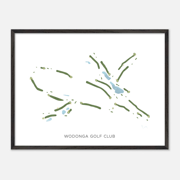 Print of Wodonga Golf Club Modern Map