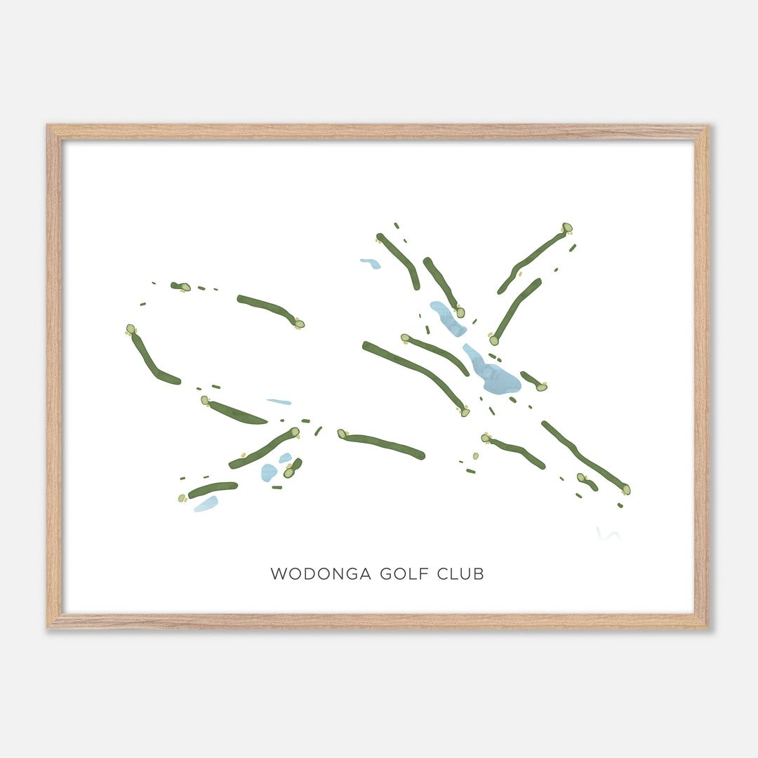 Print of Wodonga Golf Club Modern Map