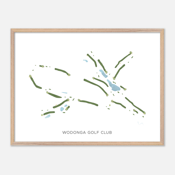 Print of Wodonga Golf Club Modern Map
