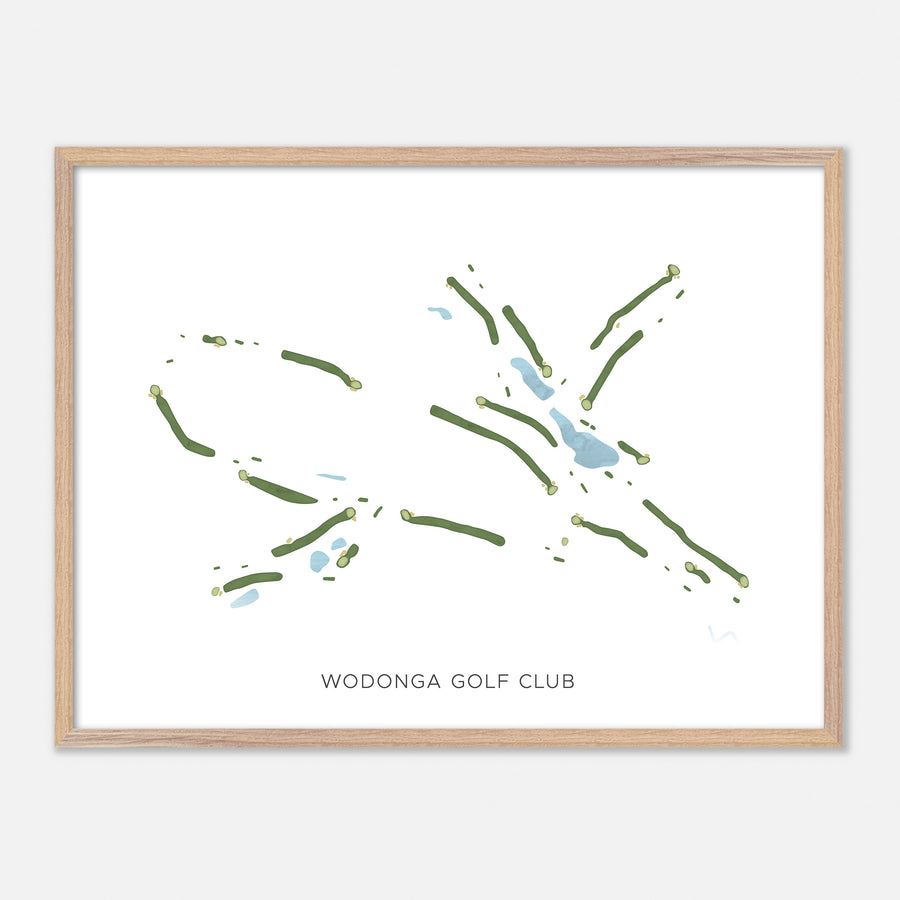 Print of Wodonga Golf Club Modern Map