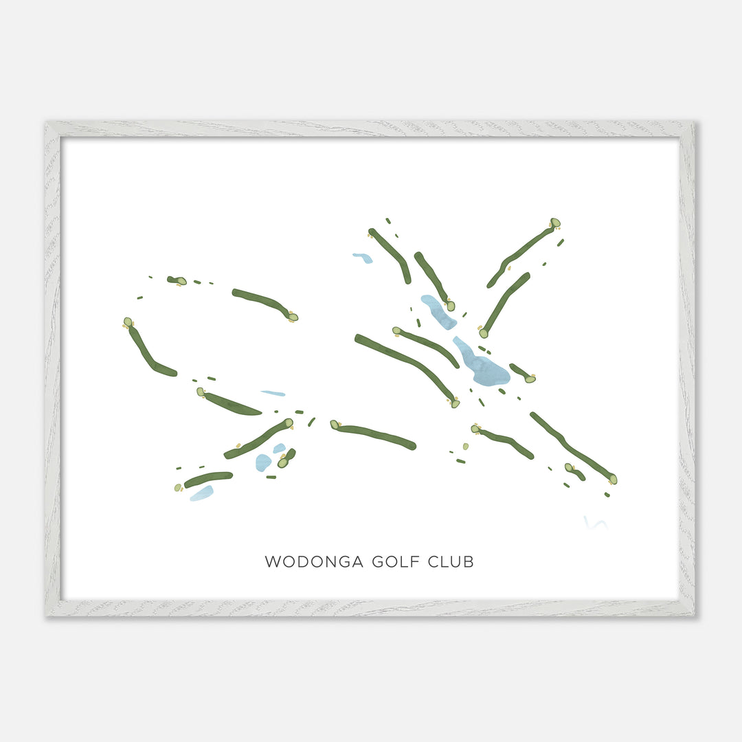 Print of Wodonga Golf Club Modern Map