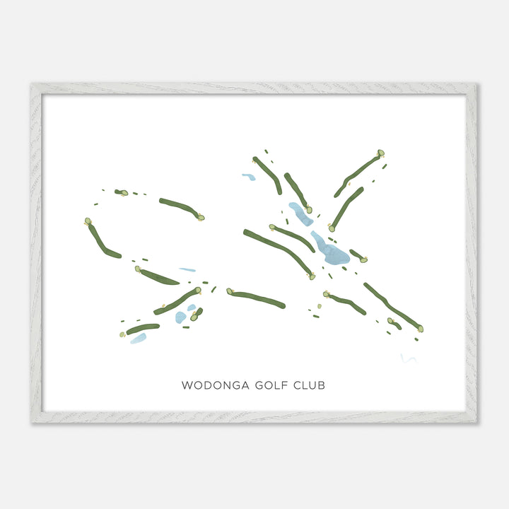 Print of Wodonga Golf Club Modern Map