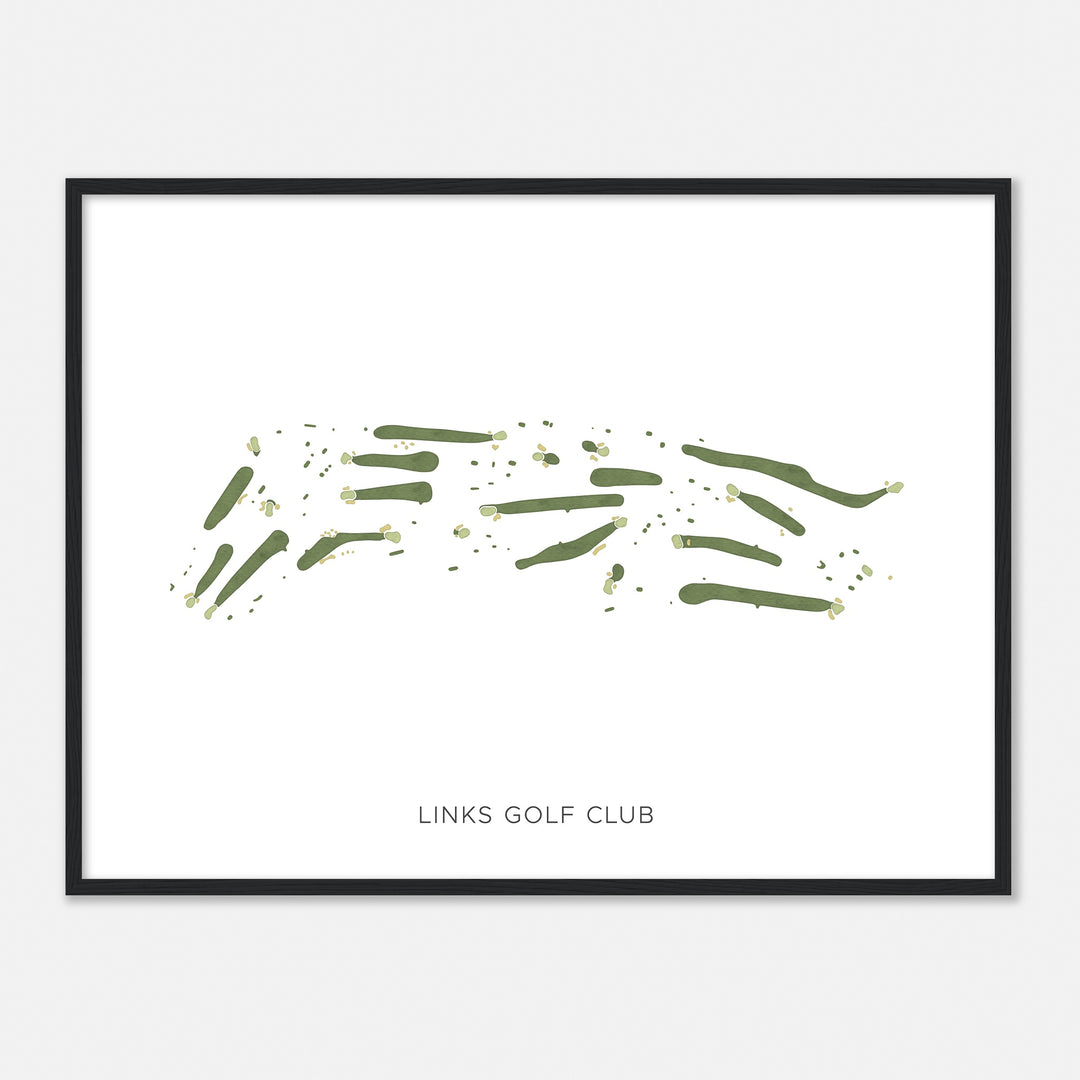 Print of Links Golf Club Modern Map