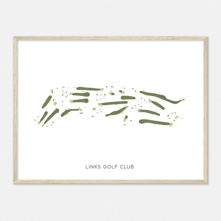 Print of Links Golf Club Modern Map