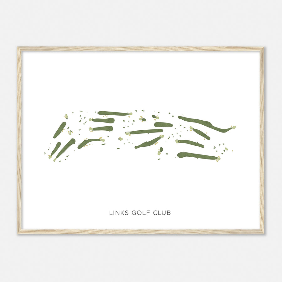 Print of Links Golf Club Modern Map