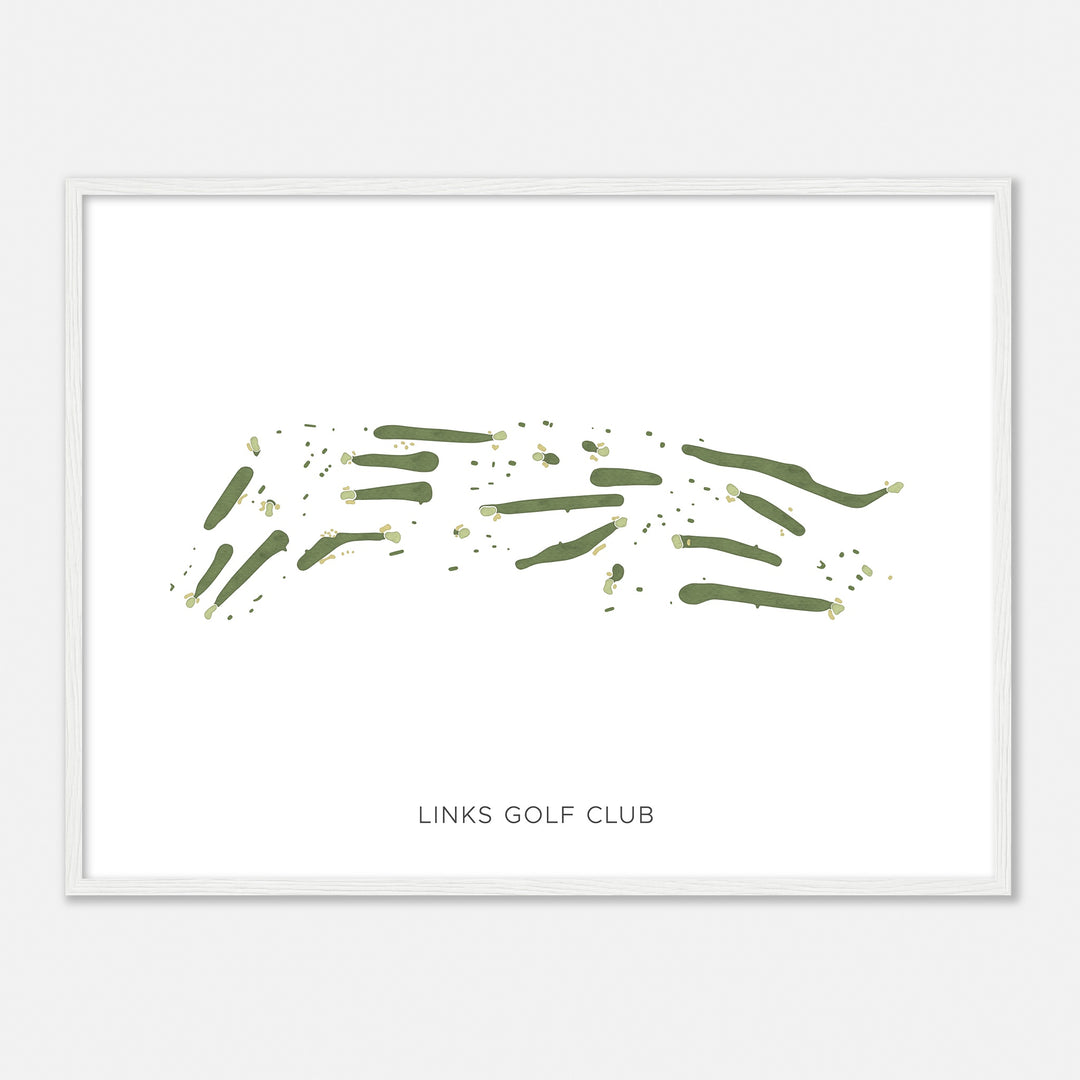 Print of Links Golf Club Modern Map