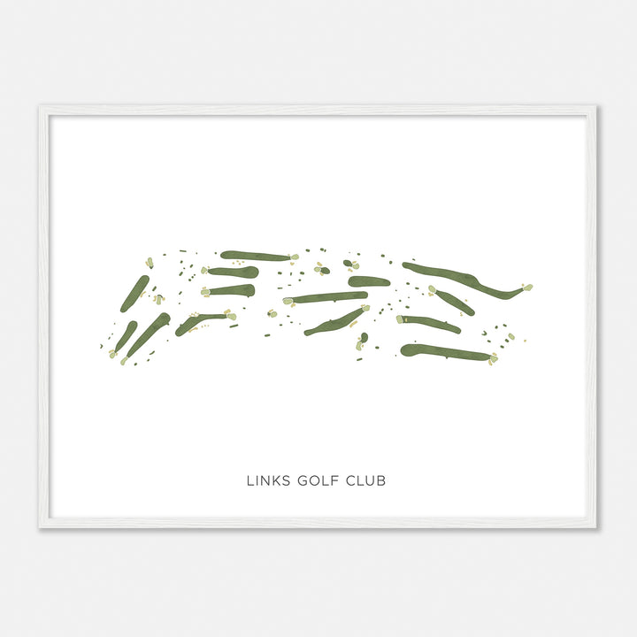 Print of Links Golf Club Modern Map