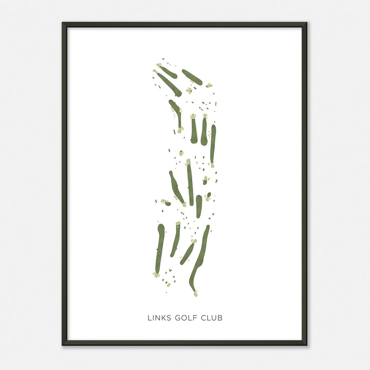 Print of Links Golf Club Modern Map