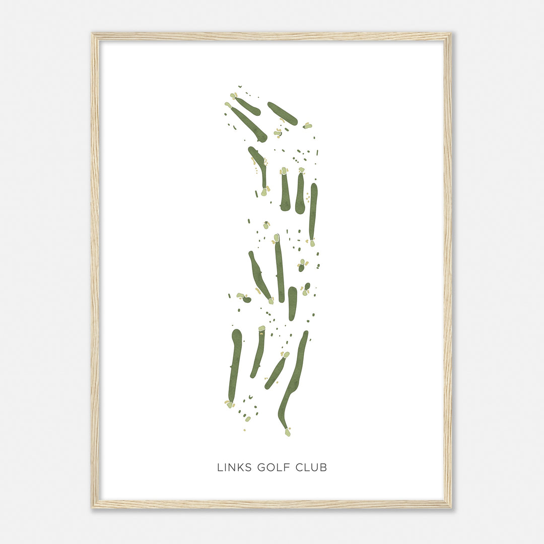 Print of Links Golf Club Modern Map