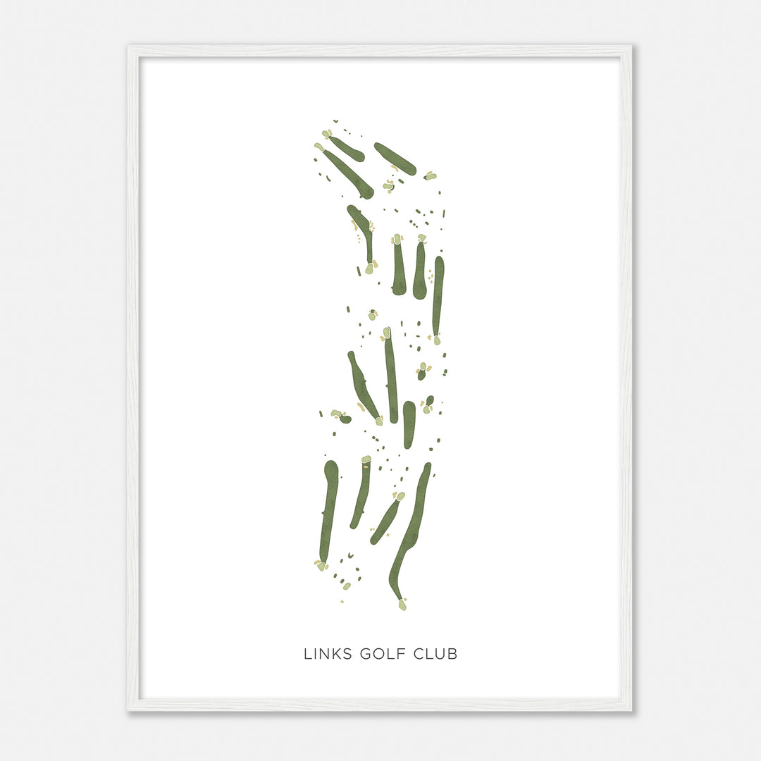 Print of Links Golf Club Modern Map