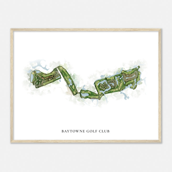 Print of Baytowne Golf Club Classic Map
