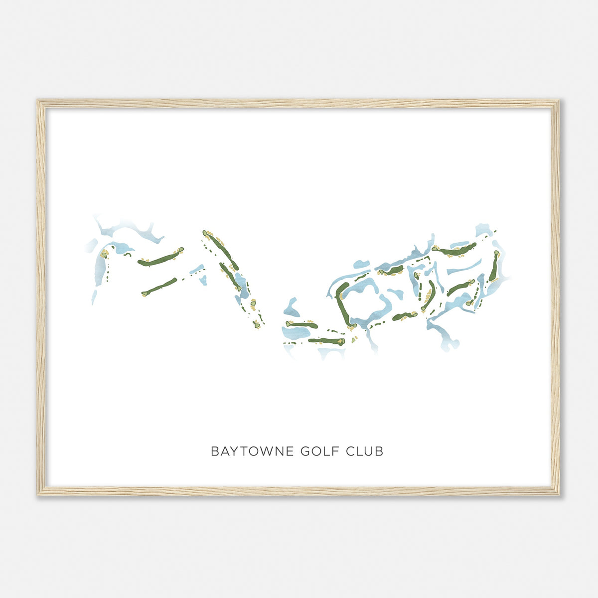 Print of Baytowne Golf Club Modern Map