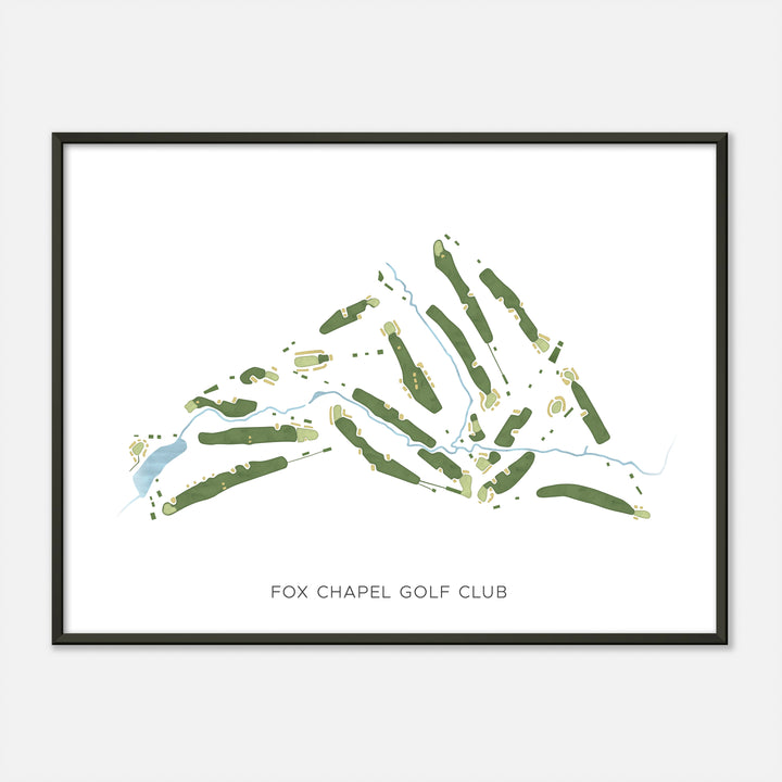 Print of Fox Chapel Golf Club Modern Map