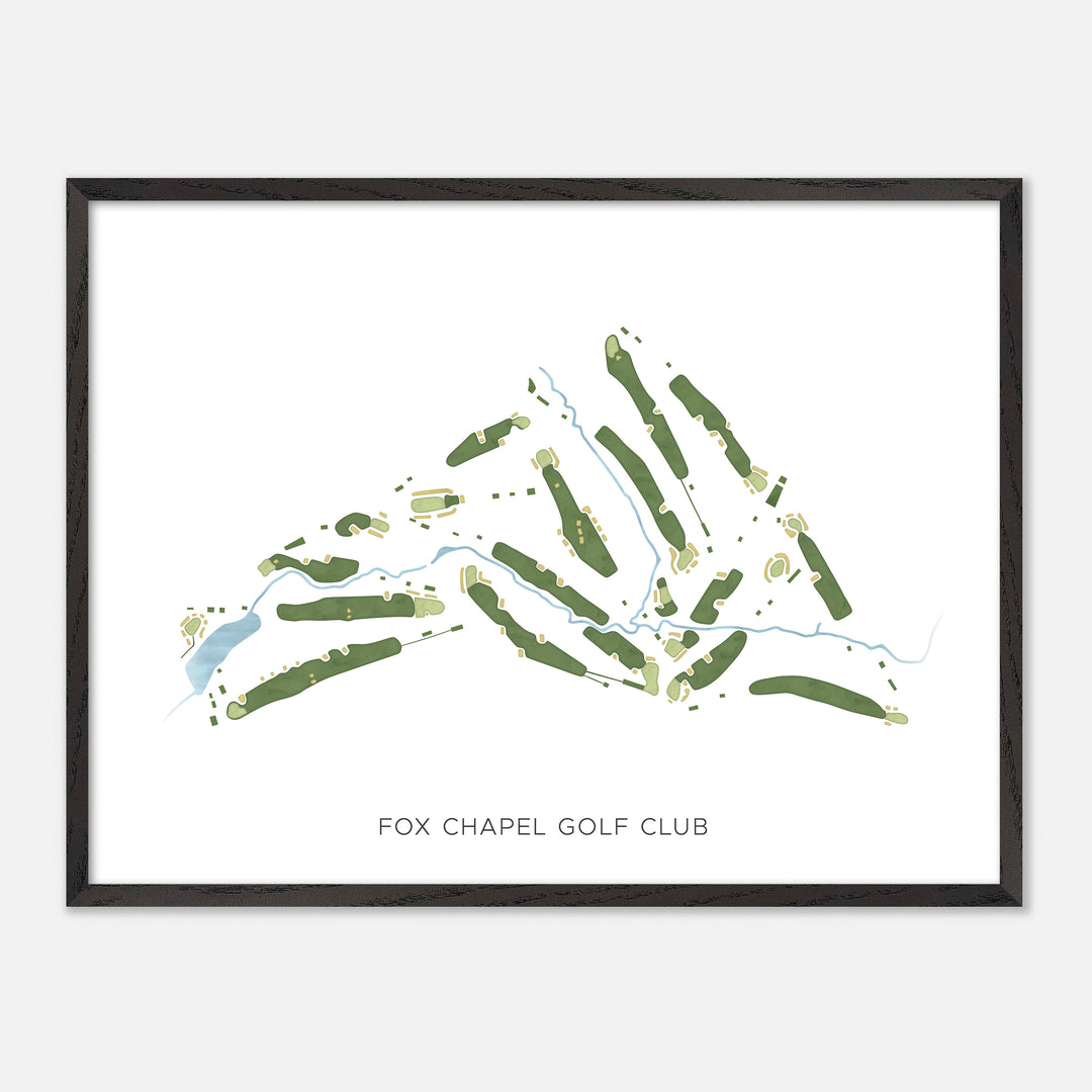 Print of Fox Chapel Golf Club Modern Map