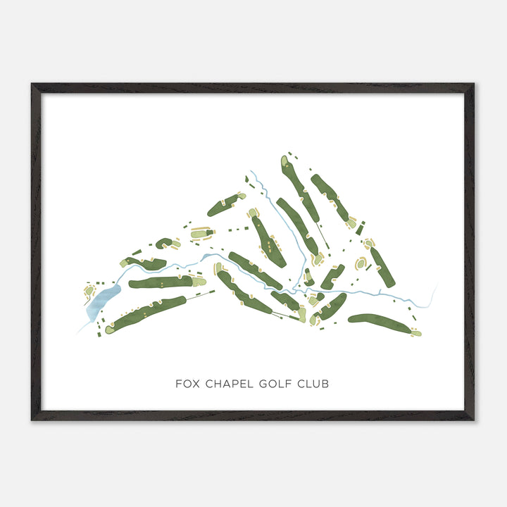 Print of Fox Chapel Golf Club Modern Map