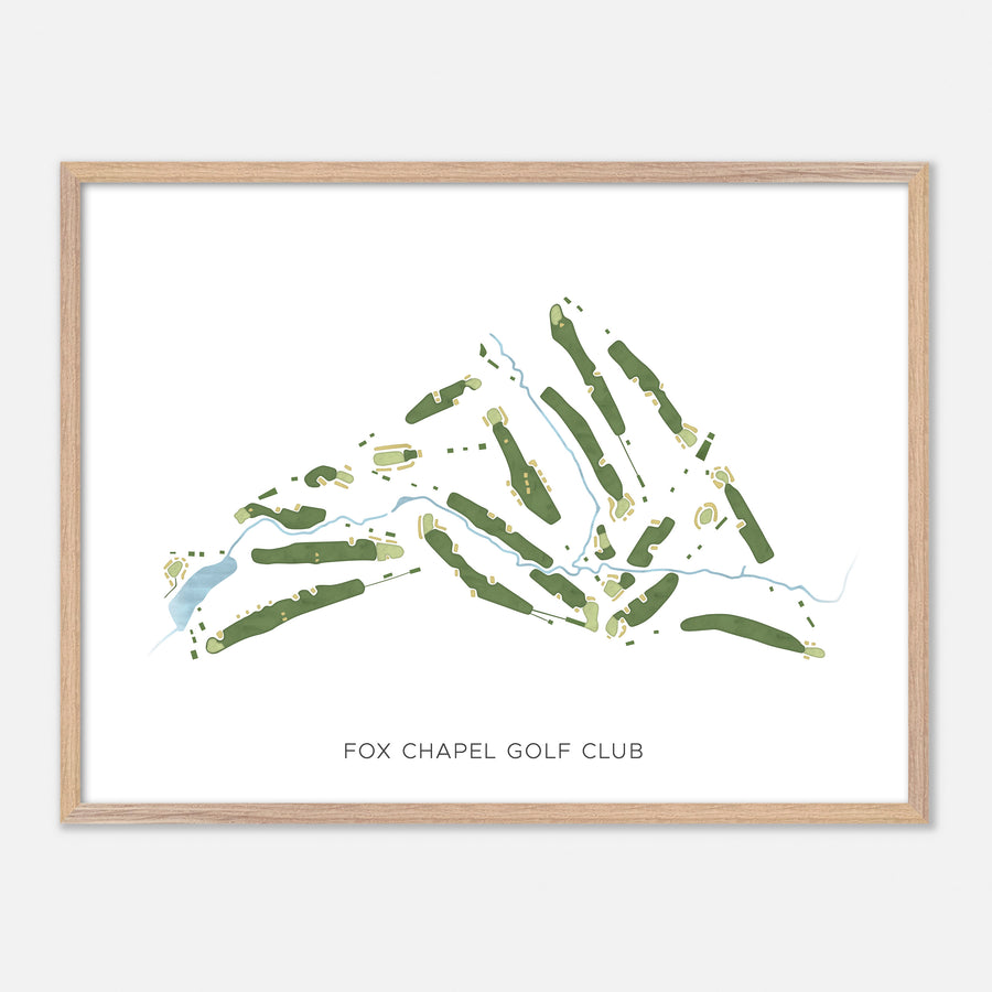 Print of Fox Chapel Golf Club Modern Map