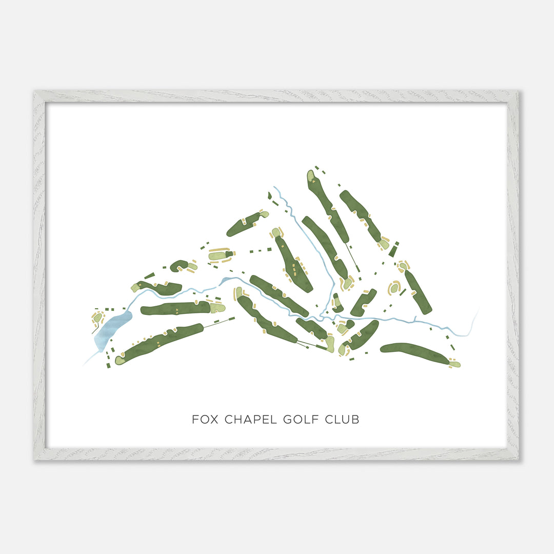 Print of Fox Chapel Golf Club Modern Map